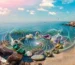 Minerales del agua de mar con campo de energía vibracional en la costa representando esencia mineral, hidratación celular y equilibrio energético