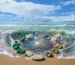 Minerais da água do mar com campo de energia vibracional na praia representando essência mineral e hidratação celular